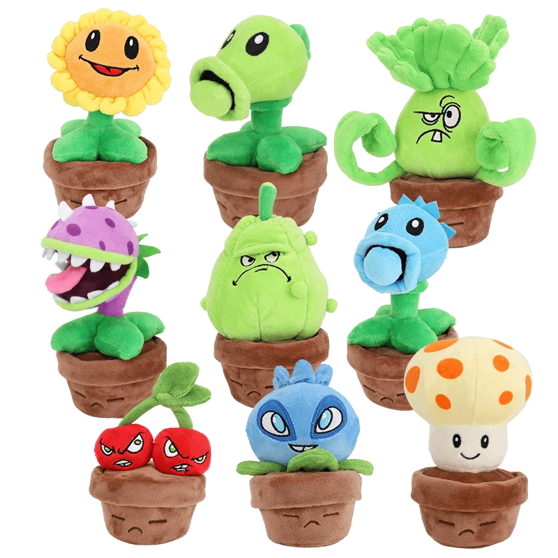 Piante Vs Zombies 2 Girasole Pisello Sparatutto Piante in vaso Peluche Bambola Giocattolo Cuscino Giocattolo Gioco Figure Morbido Cuscino Regali di compleanno per bambini