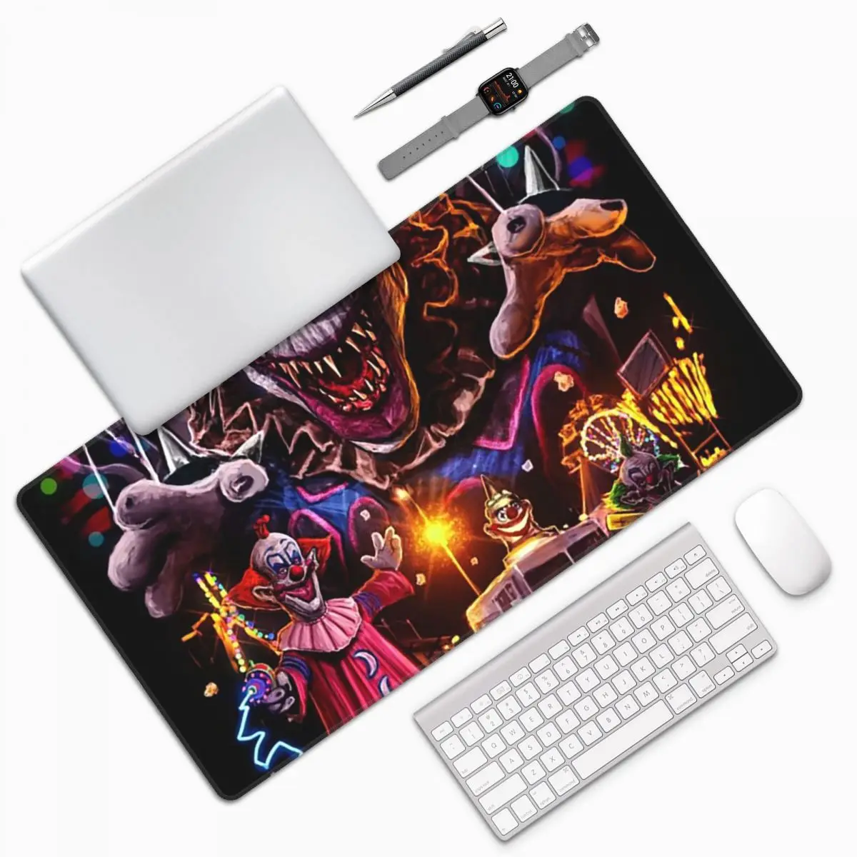 

Большой коврик для мыши Killer Klowns From Outer Space, коврик для клавиатуры и мыши, игровой коврик для ПК, ноутбука, офисных принадлежностей, настольный коврик