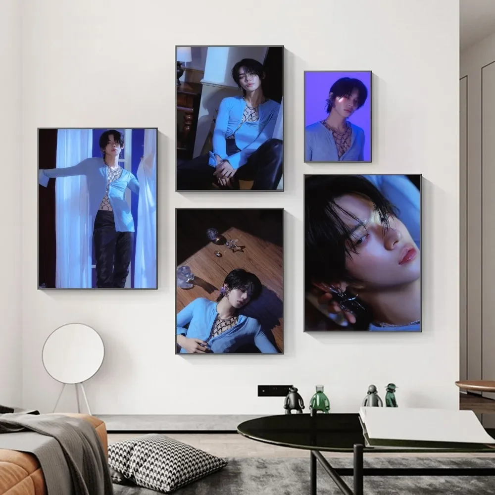 1PC Kpop Group TXT Yeonjun The Name Album Poster Paper Waterproof HD Sticker Bedroom Entrance Home Living Room Bar Wall Decor