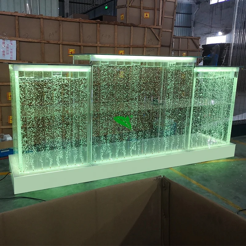 

customized.New design modern glowing light up aquarium fish bar counter