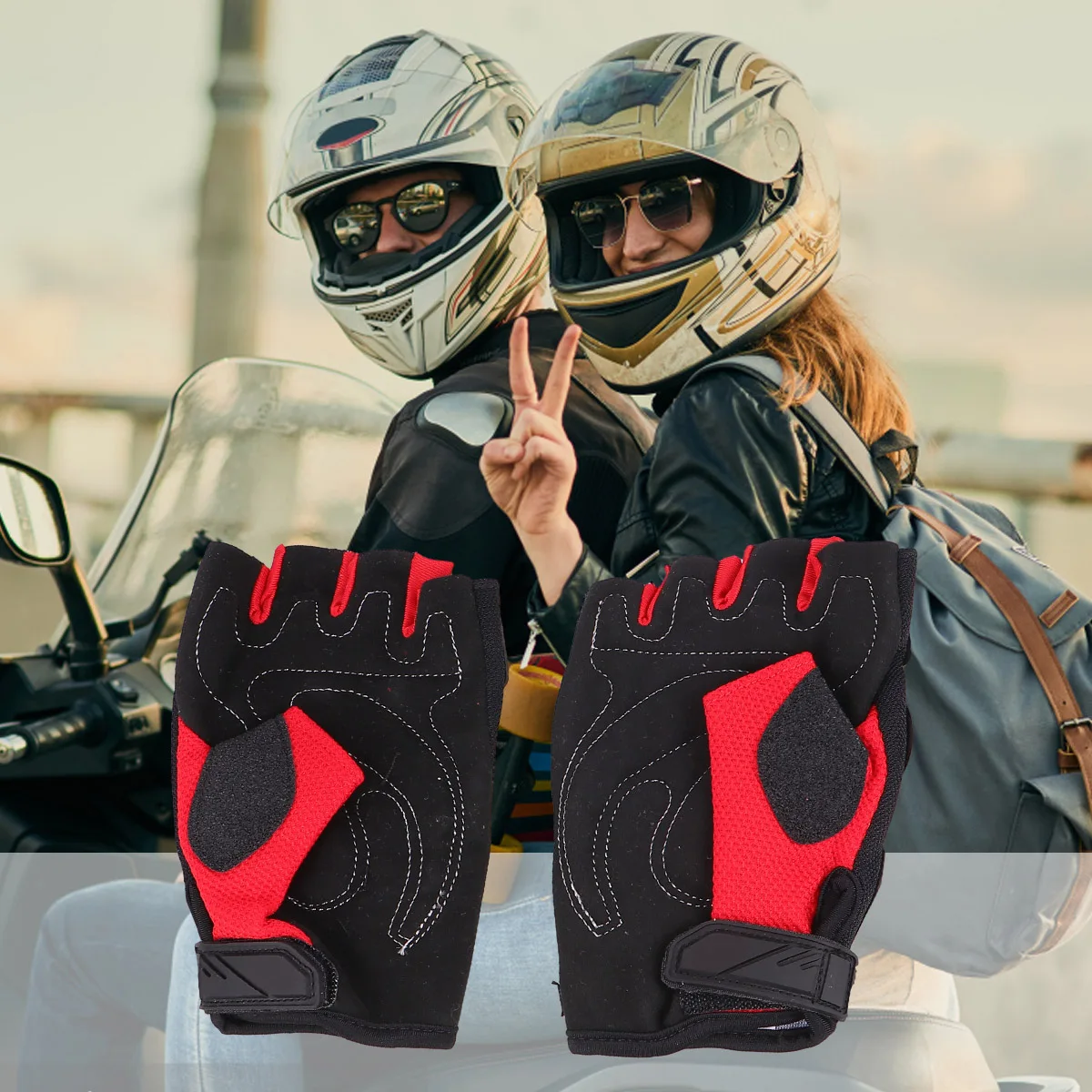 

Half Finger Lightweight Breathable Comfortable Riding Protection Gloves for Half Finger Gloves Outdoor Activities