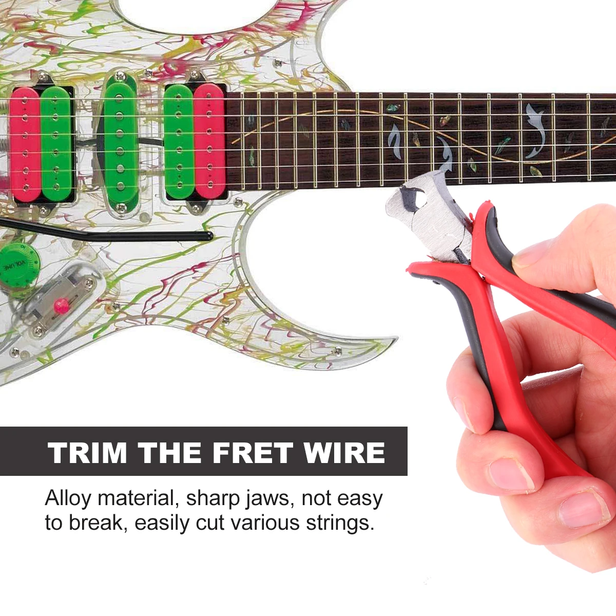 

1pc Guitar String Cutter Pliers Durable Carbon Steel Comfortable Handles Guitar Repair Tool Maintenance Luthier Supplies Bass