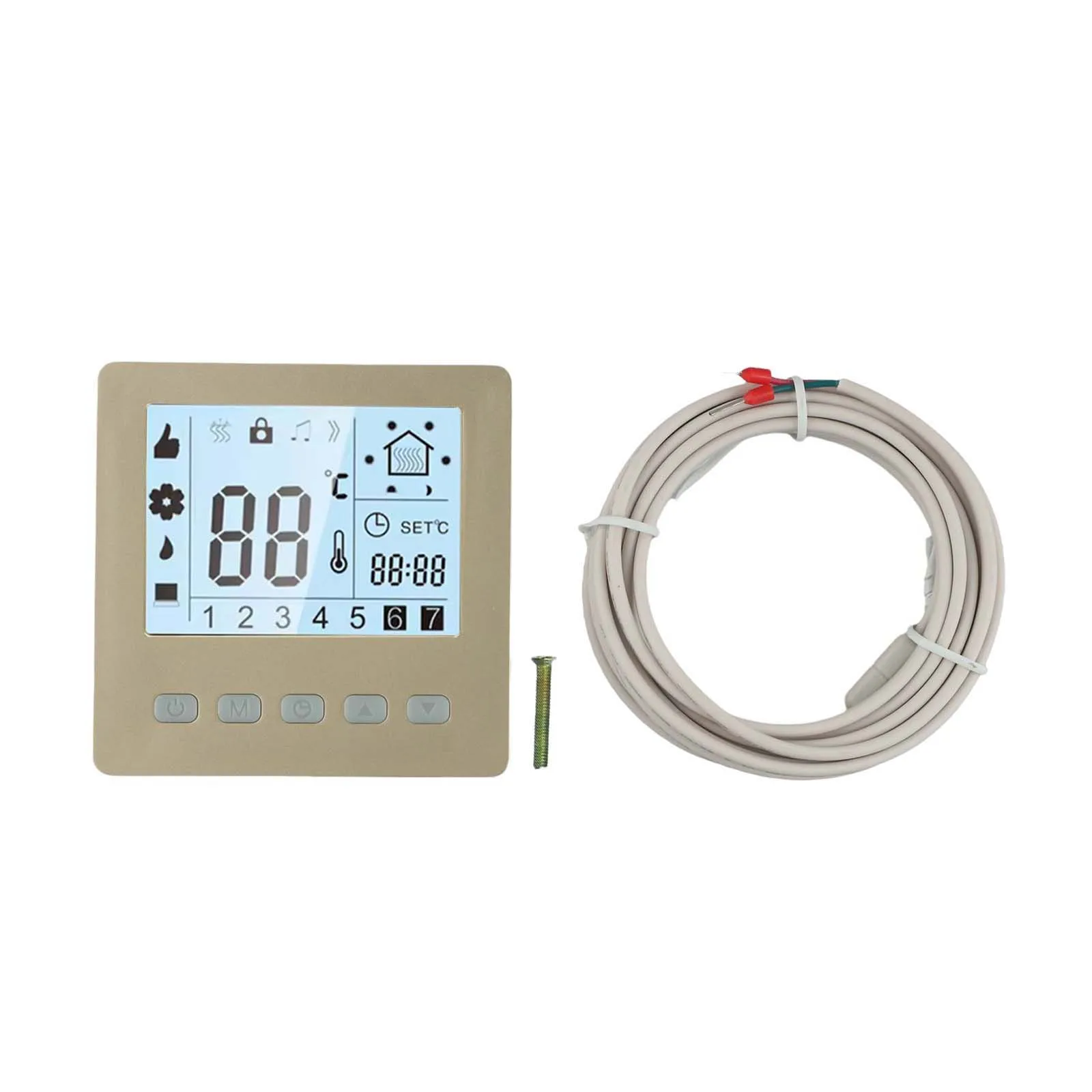 Thermostat Digital For Smart Programmable Temperature Control Thermostat Timer LCD Display For Homes Offices Hotels