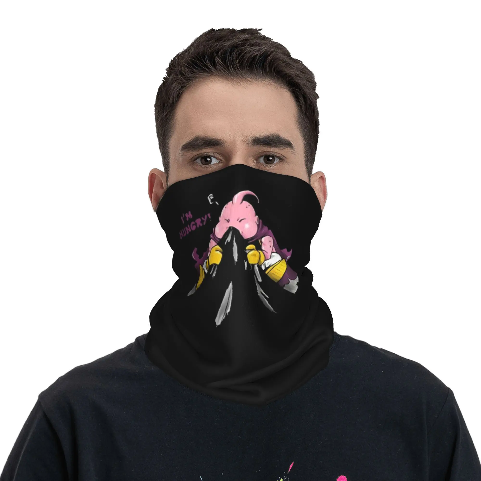 Majin Buu peludo lindo Bandana cuello polaina impreso máscara envolvente bufanda multifunción ciclismo bufanda senderismo pesca Unisex adulto