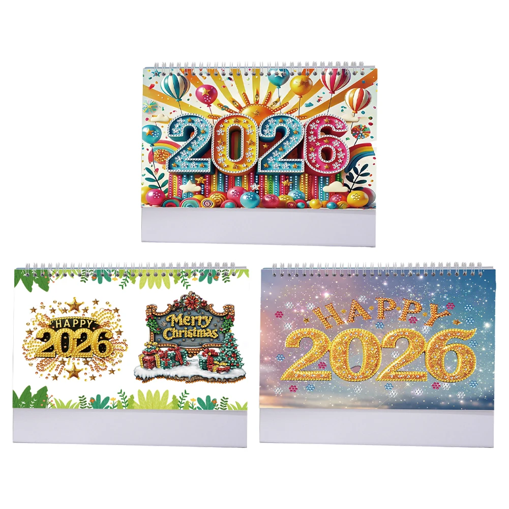 Diamond Painting Paper Calendar Diamond Painting Monthly Calendar Kit DIY Calendar Desktop Ornament for DIY Crafts Party Gift