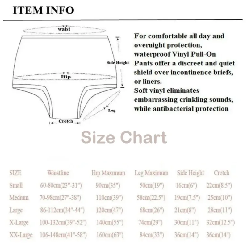 Anti-side Leakage Adult Diapers Underwear Elderly Women Menstrual Period Pregnant Incontinence Plastic High Briefs Waterproof