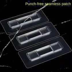 Punch-free Non-marking Sticker Hanging Patch Accessories Sub-female Buckle Nail-free Sticker Transparent Hook Strong Adhesive