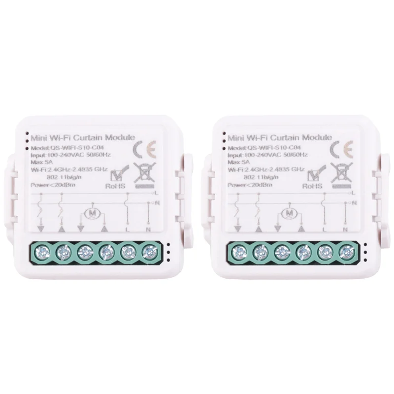 

SUNRI-2X Tuya Smart Wifi Curtain Switch Module For Roller Shutter Electric Motor Smart Life APP Remote Control