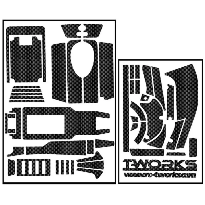

Оригинальная наклейка из блестящего углеродного волокна T Works TS-028 (для SPEKTRUM DX4R) Rc Tool