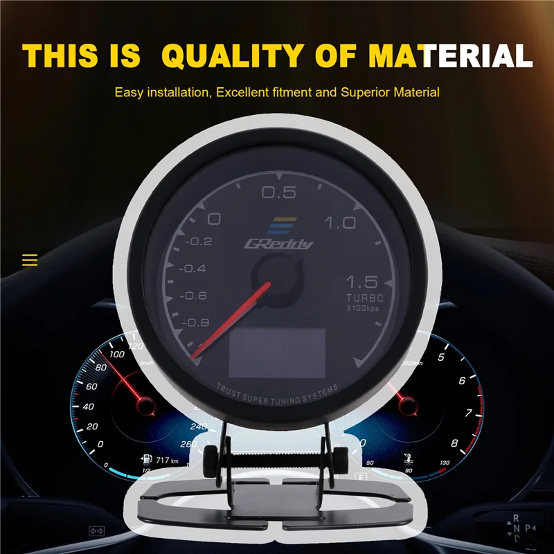 

A33K-LCD Digital Display Car Gauge Automobile Turbine Watch Oil Temperature Car Gauge Turbine Meter