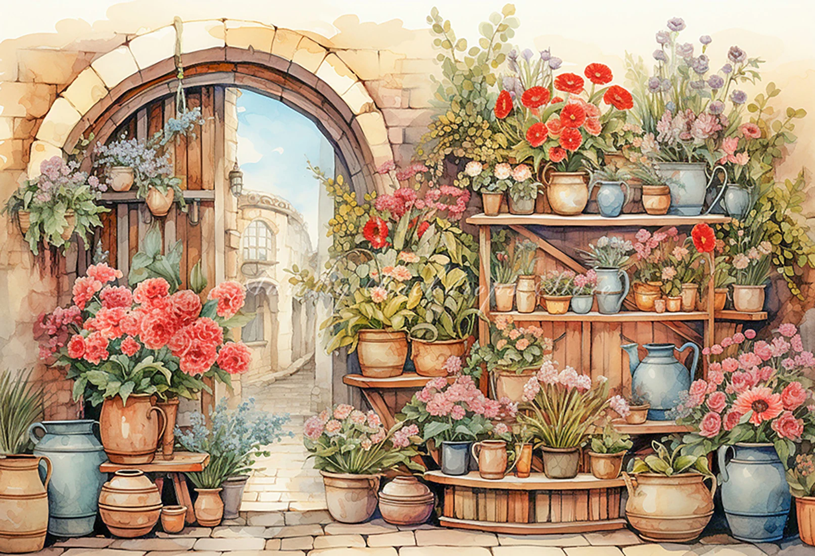 Floral Greenhouse Backgrounds Kids Adult Photography Props Child Baby Decors  Spring Flower Potting Photo Backdrops
