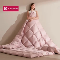 Sondeson Sleep Gift Luxury 100% Goose Down Quilt Filler 3D Bread Fluffy Duvet Insert Ultra-Soft Queen King Comforter Blankets