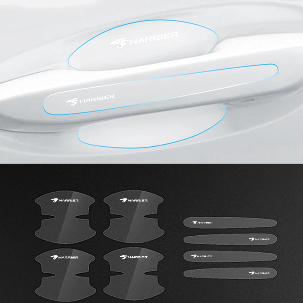 8pcs Car Door Bowl Anti-scratch Sticker Clear Door Bowl Handle Protection Sticker For Toyota Harrier Car Styling Accessories