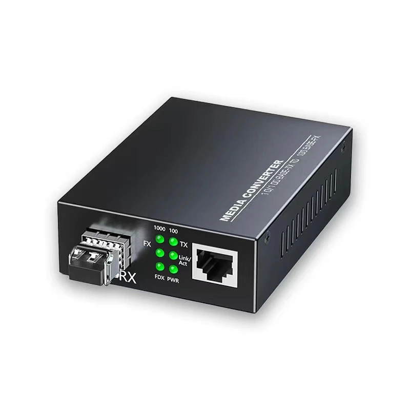 Htoc Gigabit Ethernet Sfp Fiber Media Converters Dual Core Single Mode Lc Module 100/1000M 20Km Glasvezel Transceiver 1 Paar