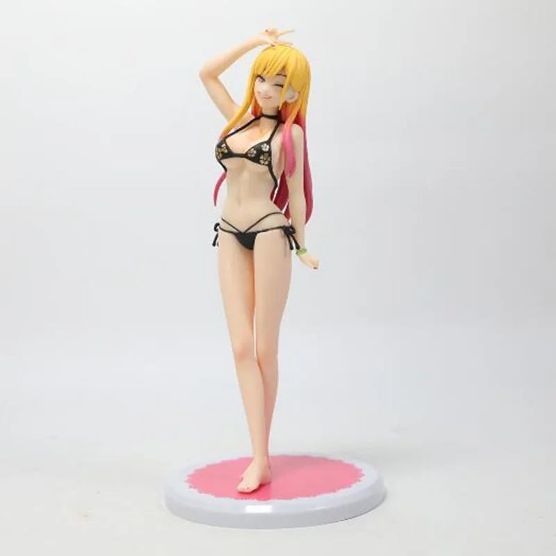 Maillot de bain figurine de dessin animé Kitagawa Marin, 23cm, Style Bikini, jolie fille, modèle debout fait à la main, ornement de bureau, jouet, cadeaux pour amis