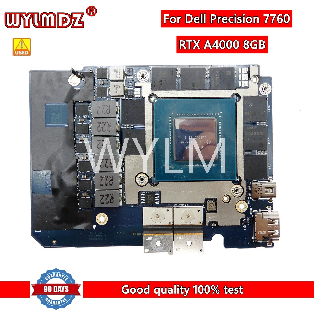 

Used RTX A4000 8GB QN20-E3-A1 Video Graphic Card For Dell Precision 7760 Video Card CN 057J47