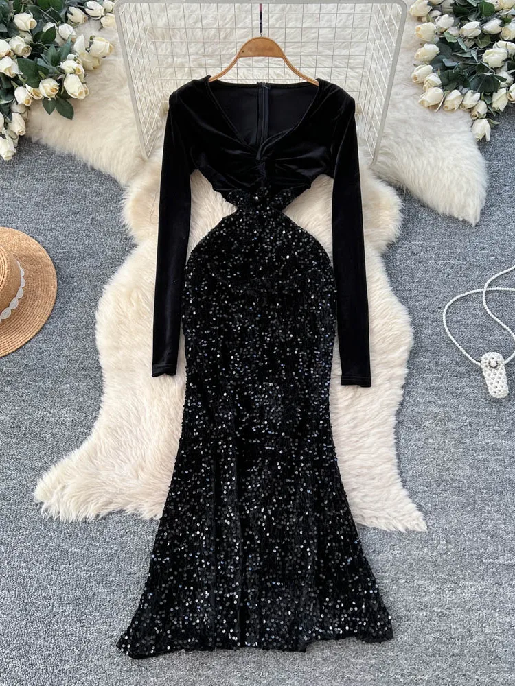 Ele Bla Sequin Dr W… - image