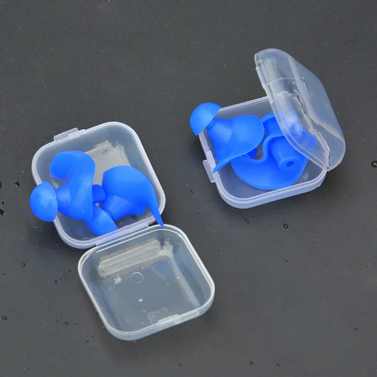 Weiche tragbare staubdichte Ohrstöpsel mit Box, wasserdicht, für Erwachsene, zum Schwimmen, Silikon-Spiral-Ohrstöpsel, Tauchen, Wassersport-Zubehör – Detail 6