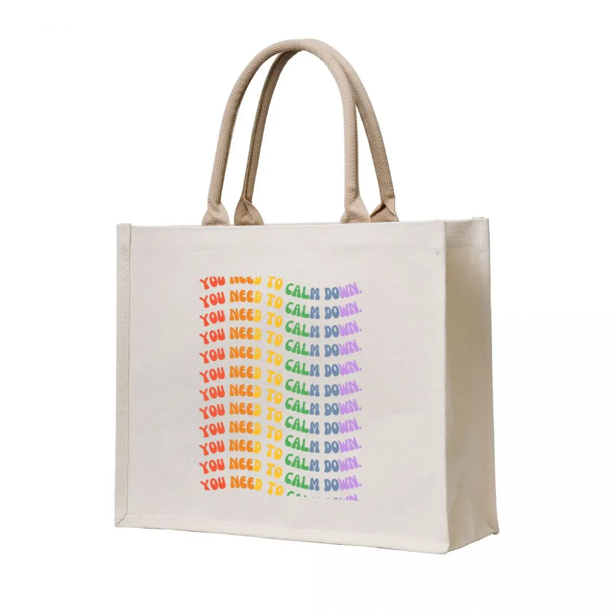 

You Need To Calm Down Rainbow Black Tote Bag Canvas bag for women Women's bags Handbags women