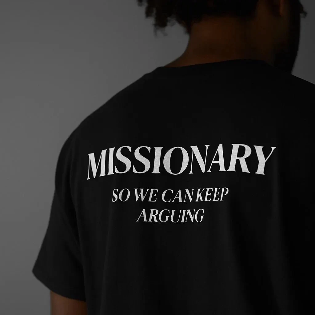 Missionnaire donc nous pouvons garder arguant T-shirt été hommes survêtement Harajuku vêtements de sport décontractés col rond pull à manches courtes hauts