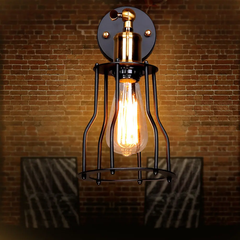 luminaria-de-parede-retro-preta-com-gaiola-de-arame-estilo-industrial-aplique-de-metal-vintage-para-sala-de-estar-quarto-corredor-e-escadaria