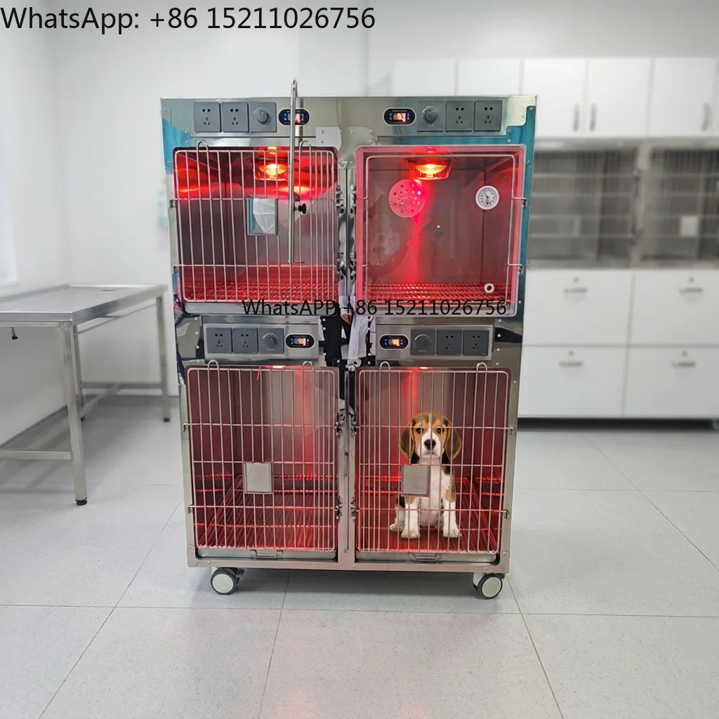 Customized Size 304 Stainless Steel Dog and cat Cage Veterinary Clinic Pet Hospital Treatment Kennel