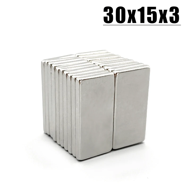 5/10/15/20Pcs 30x15x3 Neodymium Magnet 30mm x 15mm x 3mm N35 NdFeB Block Permanent Magnetic Imanes 30*15*3 Hook Tool