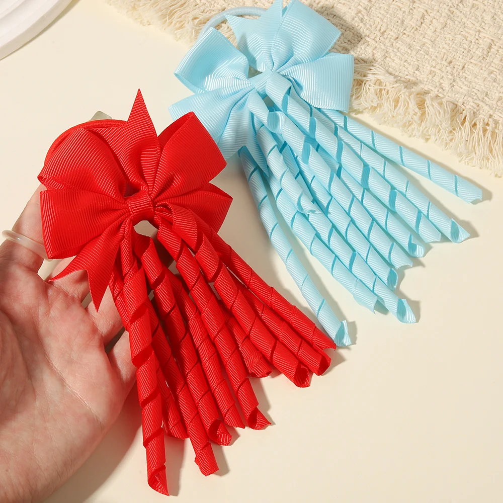 

Набор из 10/12 штук: милые резинки для волос с бантиками для девочек, разноцветные, очаровательные аксессуары для волос для детей и малышей, небольшие подарки