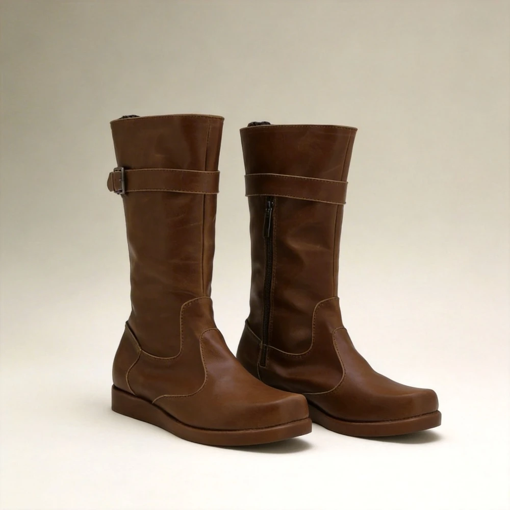 The Rise of Skywalker Finn Cosplay Boots Brown Shoes Custom Made Any Size