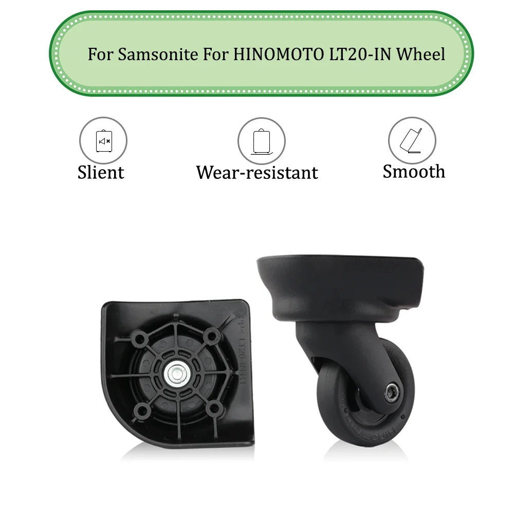 

For Samsonite For HINOMOTO LT20-IN Universal Wheel Replacement Suitcase Silent Smooth Shock Absorbing Durable Accessories Wheels