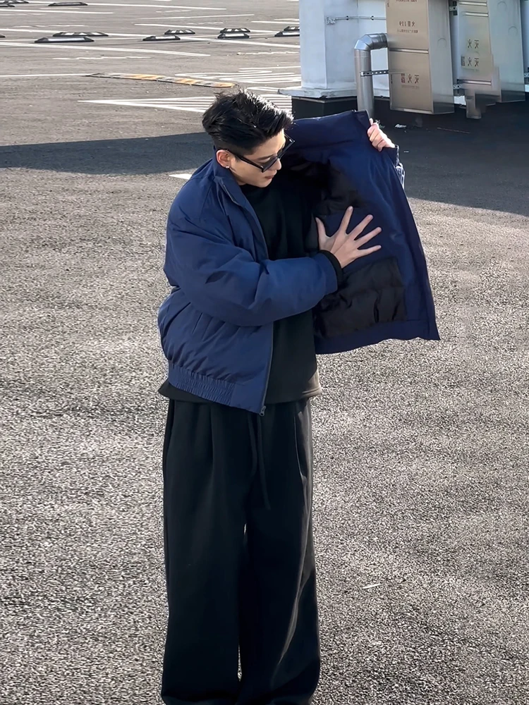 

Мужская зимняя куртка-парка из хлопка в стиле American Workwear с воротником-стойкой, цвет синий (Tibetan Blue)