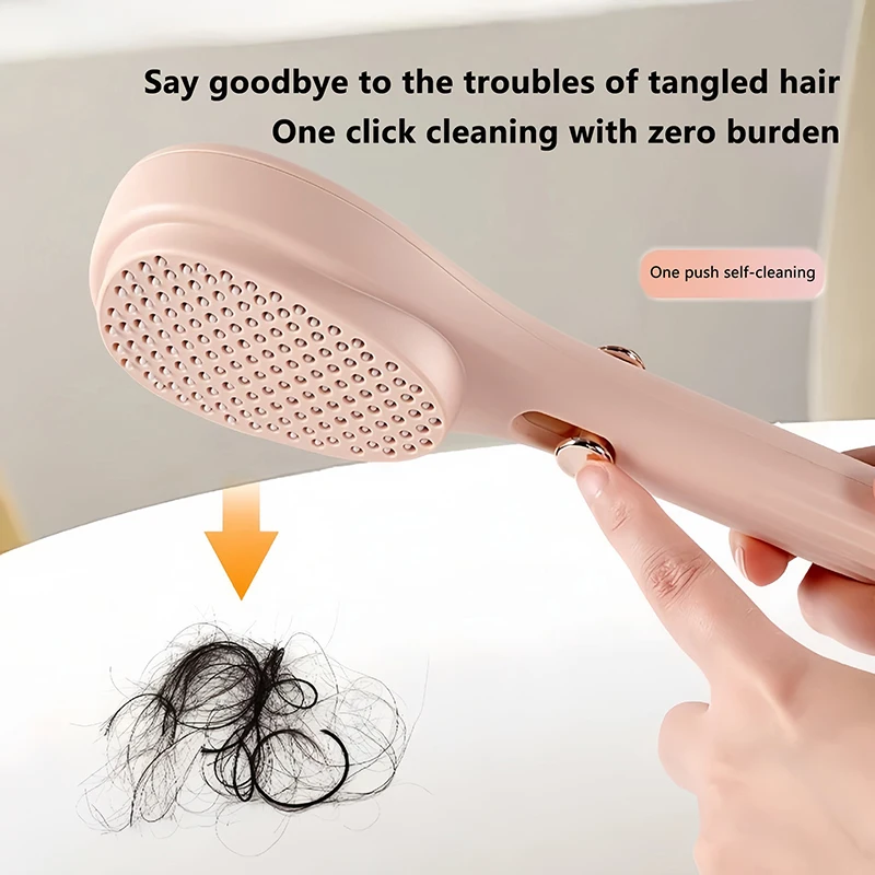 1PC Portable Retractable Massage Comb Self Clean Hair Brush Scalp Massage Comb For Head Caring Anti-static without hair damage