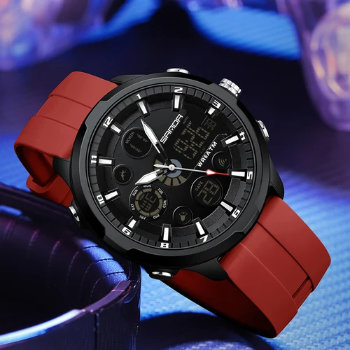 Imagen 2 del producto Reloj militar Digital SANDA para hombre, reloj de pulsera resistente al agua hasta 50m, reloj de cuarzo LED, reloj deportivo para hombre, relojes grandes para hombre, relojes masculinos