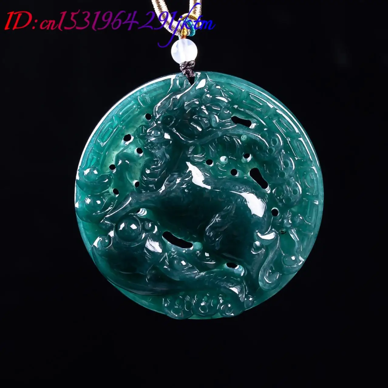 Burmese Jadeite Dragon Pendant Gemstone Real Jade Gifts for Women Necklace Charm Vintage Fashion Accessories Luxury view 2