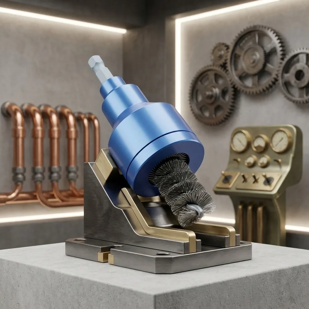 Electric Drill Copper Pipe Cleaning Brush Set For 15mm 22mm 28mm Tubes And Battery Terminal Maintenance Tool Kit