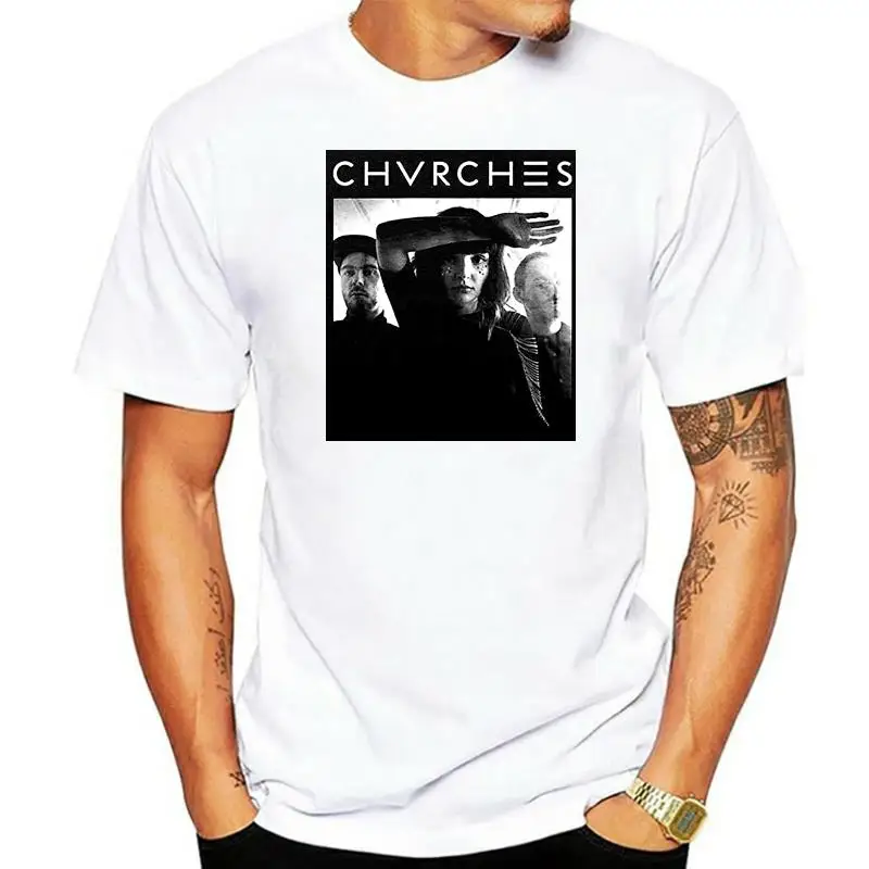 Chvrches Mens Band Eoe Slim Fit T-shirt Black Rockabilia