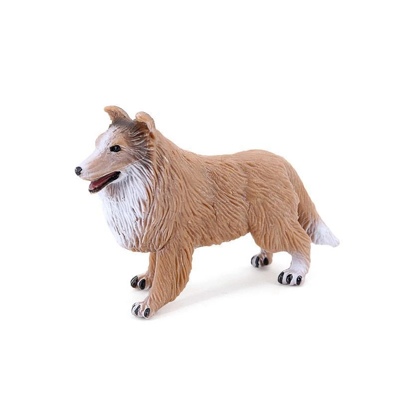 Simulation Border Collie Sheepdog Model Pet Dog Desktop Decoration Home Puppy Ornament