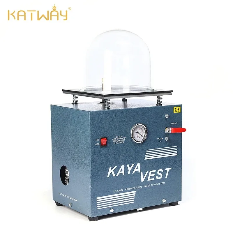 KATWAY Vacuum Investment Machine Mini Compact 2L Injection Molding Jewelry Metal Tool Lost Wax LL-CM02