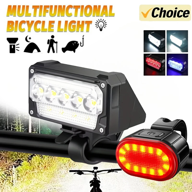 

Передний фонарь для велосипеда, супер яркий велосипедный фонарь, водонепроницаемый велосипедный головной фонарь, 5-уровневая регулируемая защитная лампа для велосипеда для ночной езды