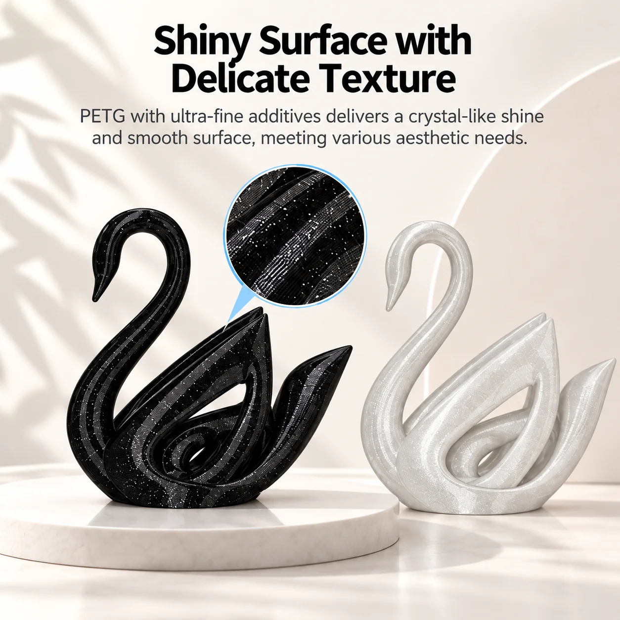 LANDU PETG Glitter 3D Printer Filament 1.75mm Translucent High Toughness For Most FDM 3D Printing Material 3