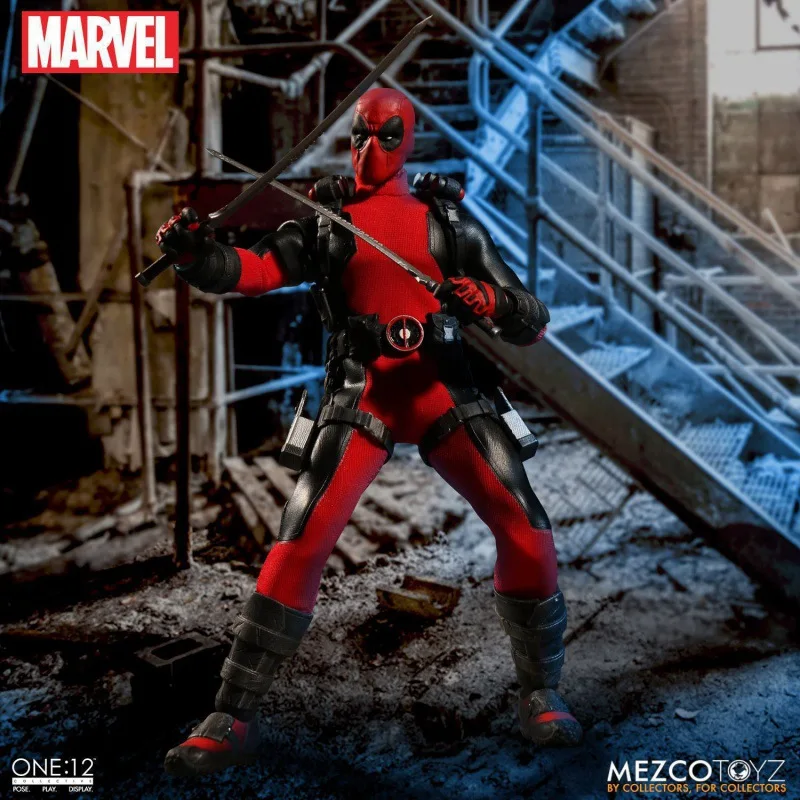 6 Inch Marvel Comics 1:12 Deadpool Cool Action Figure Joint Movable Model Statue Ornaments Showpiece Collectible Gift Kid Toy