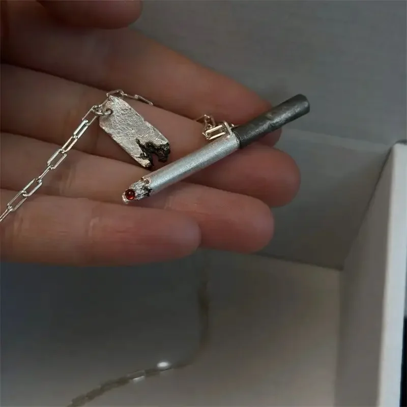 A Lighted Cigarette Cold Feeling Full Necklace Clavicle Chain Exquisite Trend High Feeling Friend Gift
