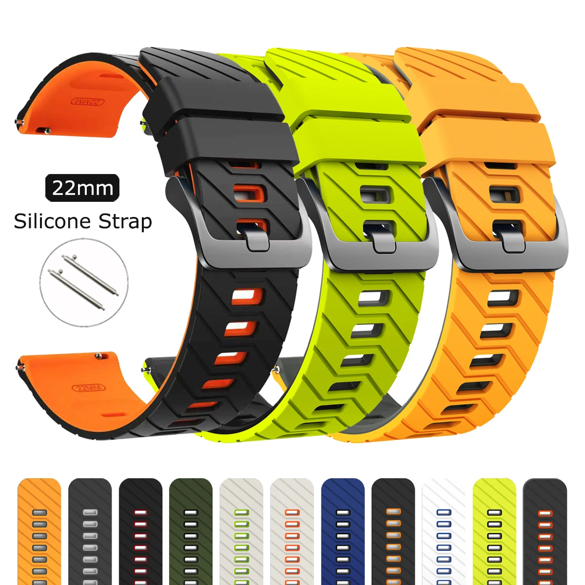 Correa de silicona para Garmin Venu 4 45mm Venu 3 2/Vivoactive 4/Forerunner 570 47mm 265 255 pulsera musical Correa 22mm Relojes Banda