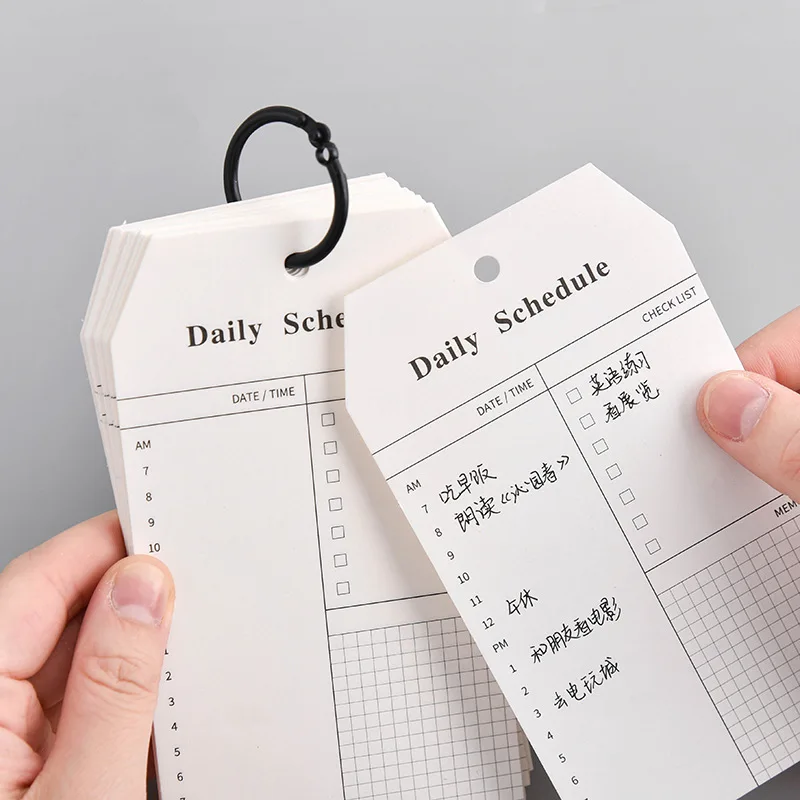 Creative Stationery Buckle Type Schedule Schedule Multi-Function Portable Memo Loose-Leaf Notepad to-Do List 2 Optional