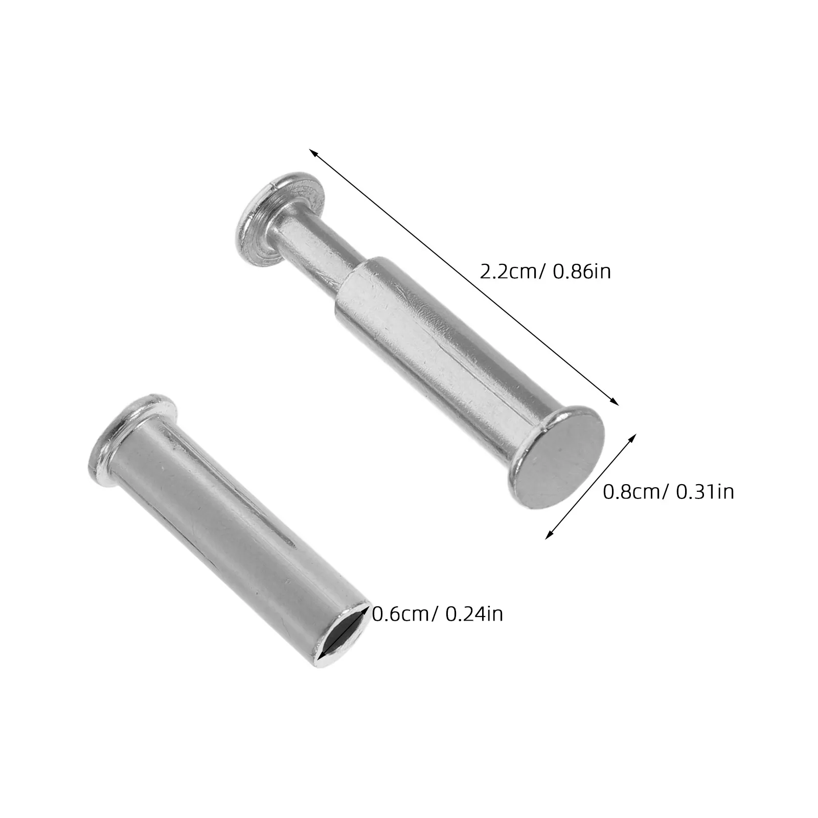 12 Pcs 6mm  Cutlery Rivets Knife Handle Bolt Screw Kitchen Repair Cutter Wooden Grip Screws Fastener Nail For Knife Making
