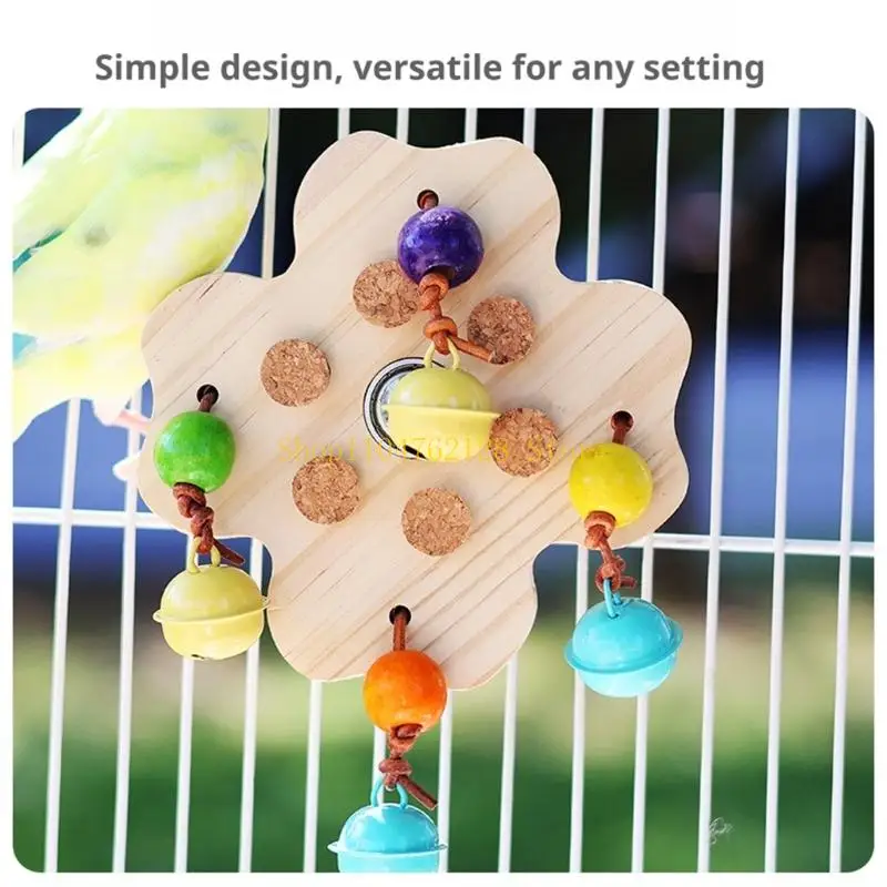 Sound-Producing Bird Toy for Small Species, Wooden Rotating Accessory with Screw-and-Washer Hardware for Inner or best sale