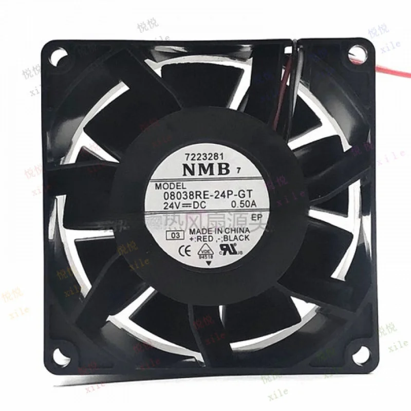 

L+ for NMB 08038RE-24P-GT DC24V 0.50A 8038 3-Wire Inverter Silent Cooling Fan