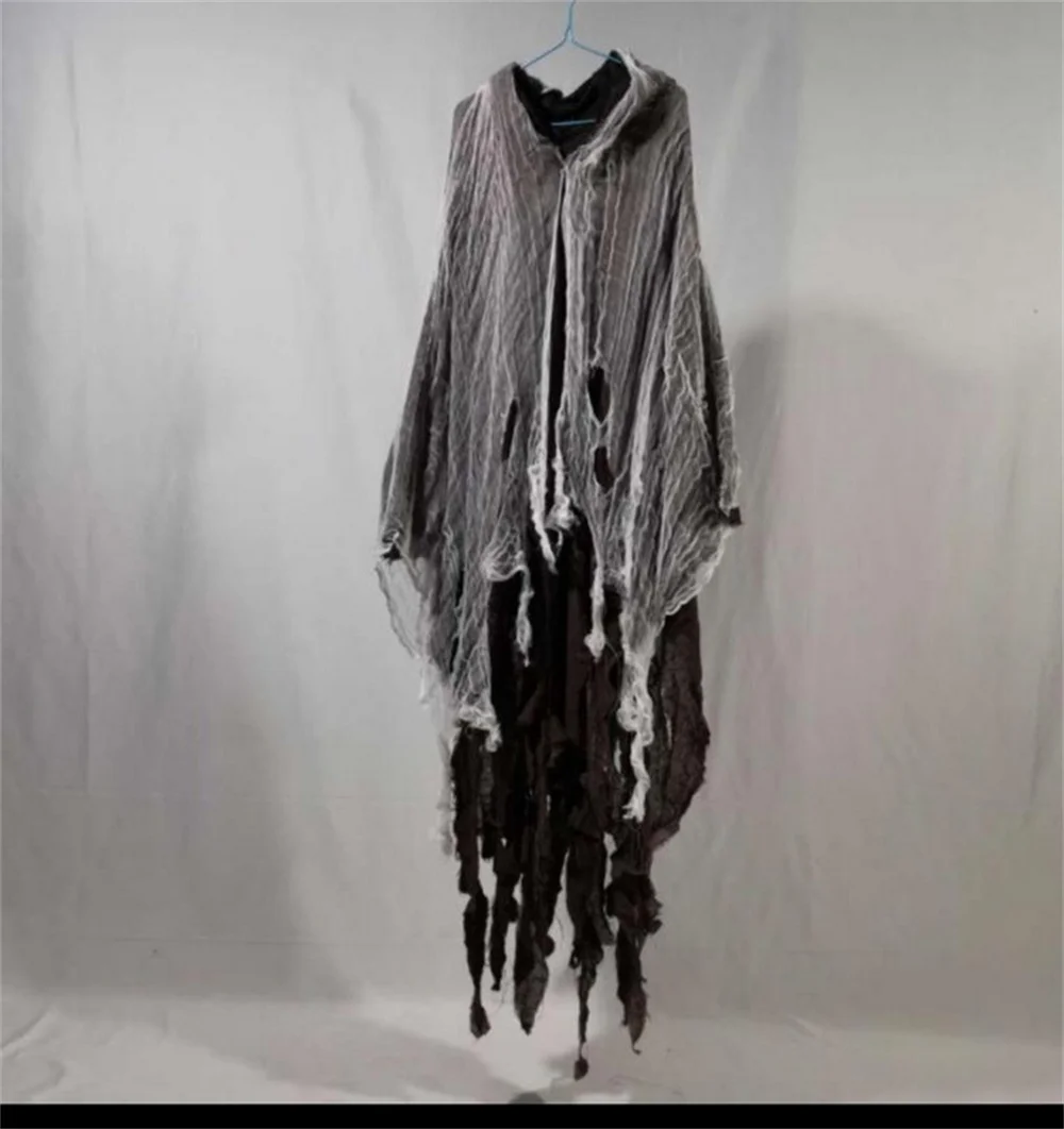 Halloween Unisex Dementor Cosplay Kostüm Tag der Toten Gothic Horror Zombie Kapuzenumhang Karneval Party Bühnenkostüm Requisiten – Detail 4