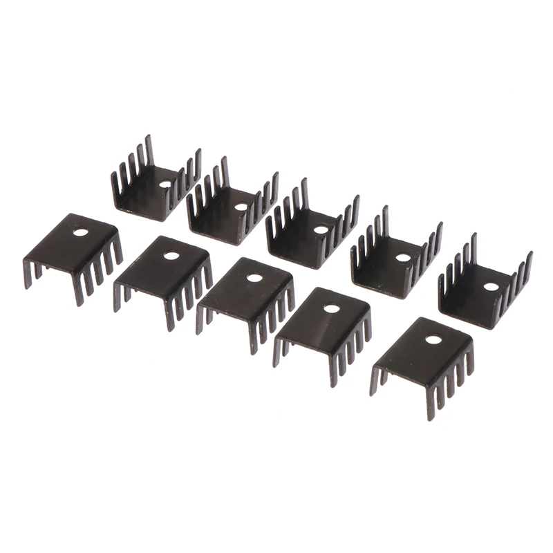 10pc TO-220 Aluminum Profile 7805 Heatsink 781 Radiator Heat Sink 19*15*10MM Aluminum Alloy Profile Cooler