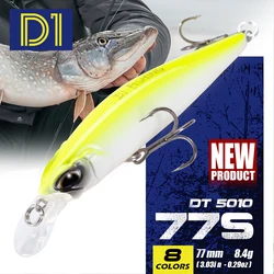 D1 Minnow Fishing Lure 65mm/5g 77mm/8.4g Sinking&Suspending Of Bass Pike Artificial Hard Wobblers For Trolling Tackle